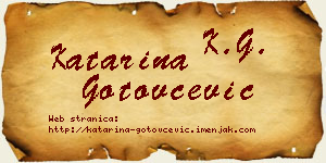 Katarina Gotovčević vizit kartica